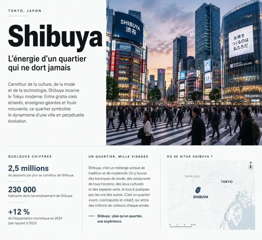 Quartier de Shibuya à Tokyo, étape d'un voyage de 15 jours au Japon