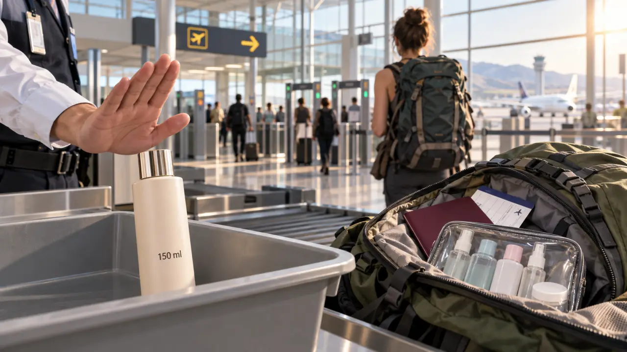 Produits de beauté en avion : le flacon de plus de 100 ml refusé en cabine