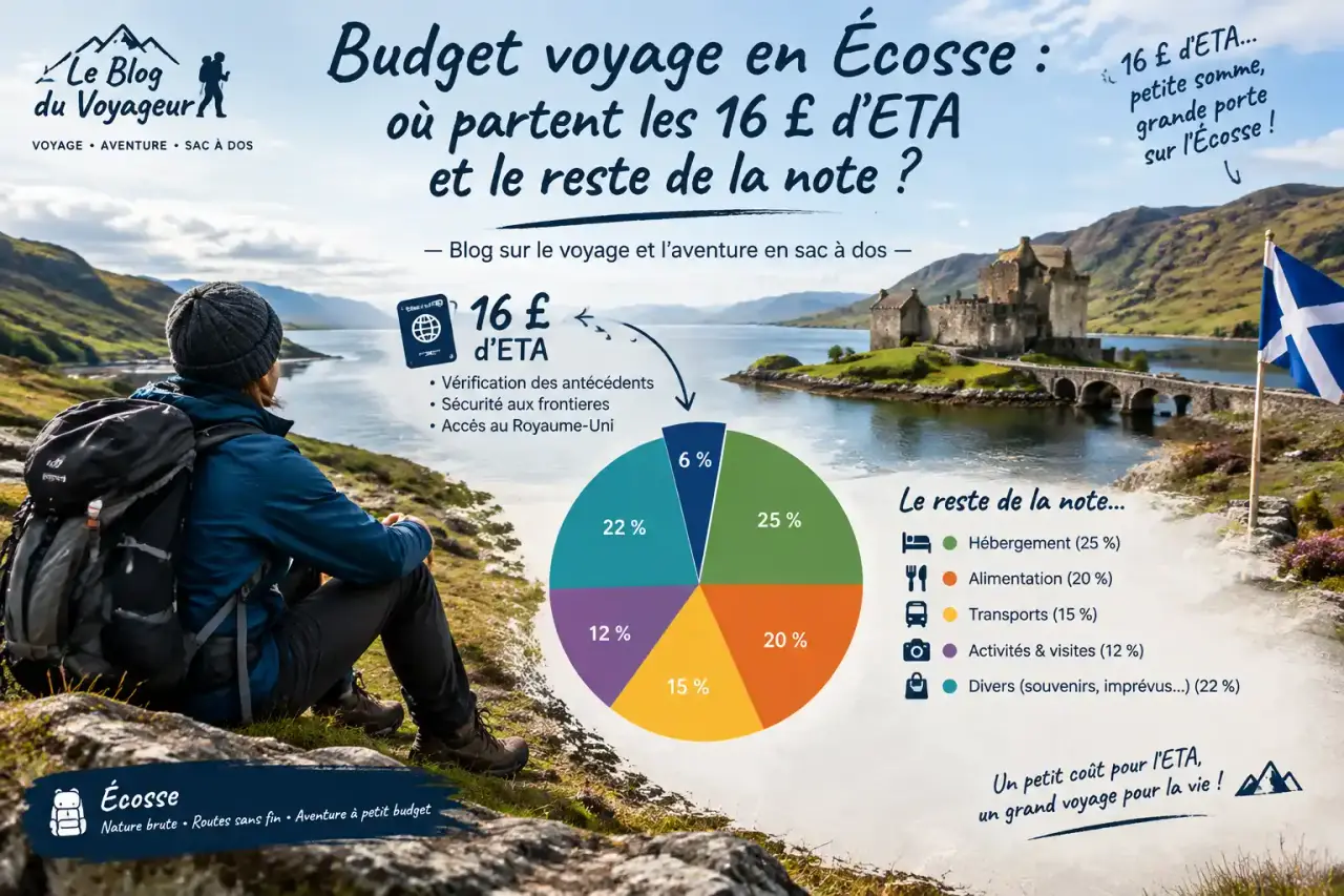 Budget voyage en Écosse : où partent les 16 £ d’ETA et le reste de la note ?