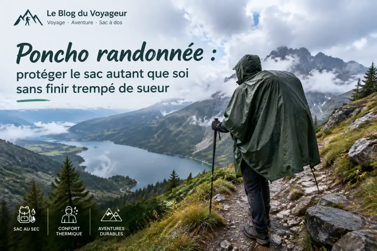 Poncho randonnée : protéger le sac autant que soi sans finir trempé de sueur