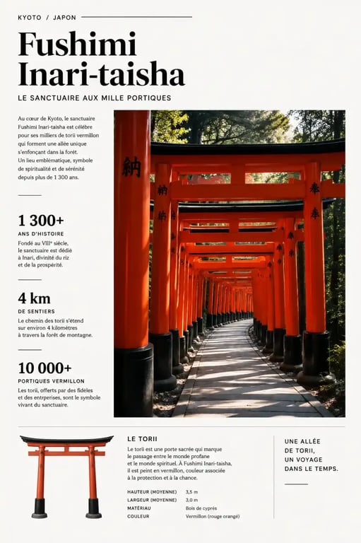 Sanctuaire Fushimi Inari-taisha à Kyoto lors d'un séjour de 15 jours au Japon